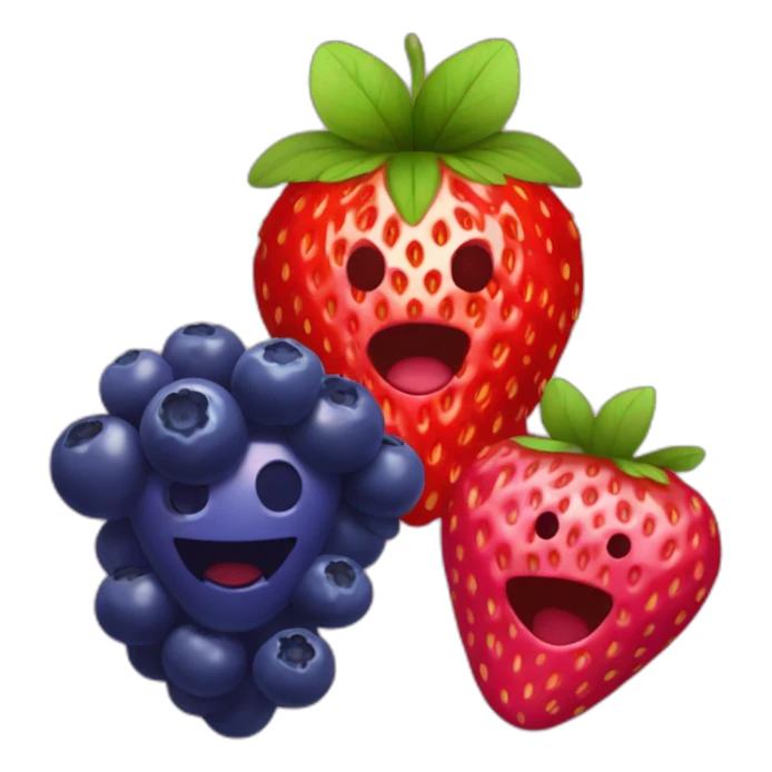 Strawberry and raspberry and blueberry sticker