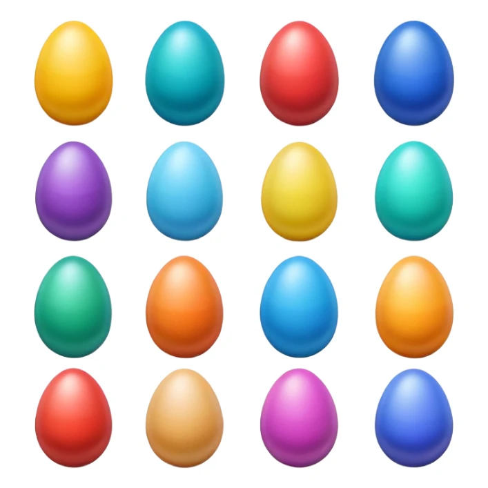 rainbow egg  icons sticker