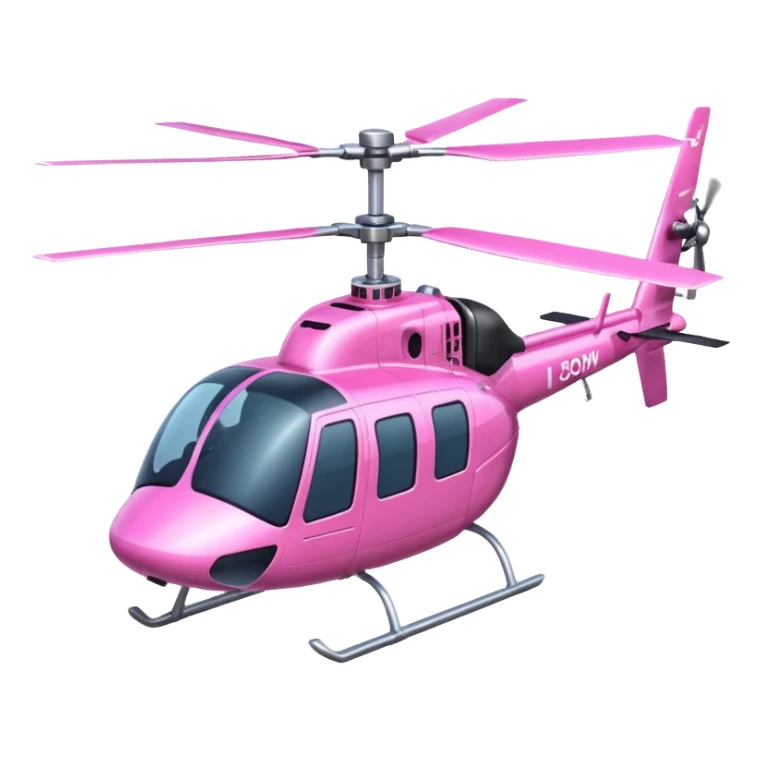 Pink helicopter emoji sticker