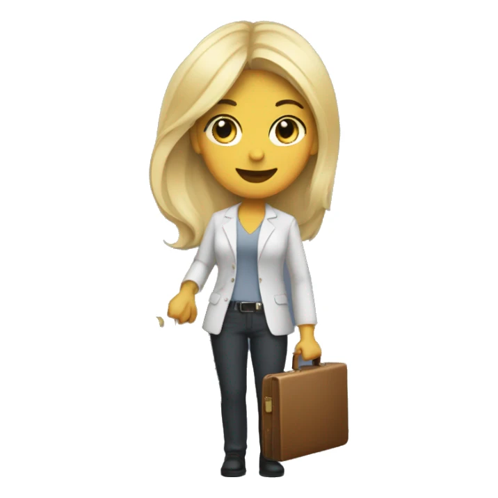 blondie holding out briefcase sticker