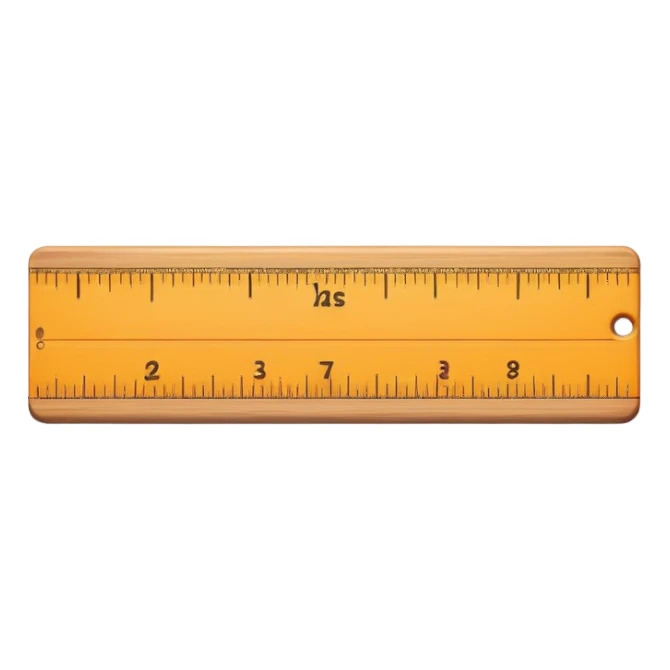 ruler with measurement markings sticker