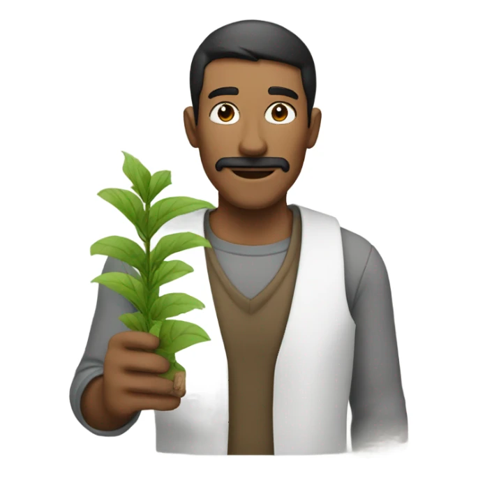 Guy smoking plant sticker