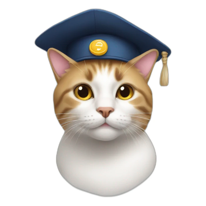 cat in the cap sticker