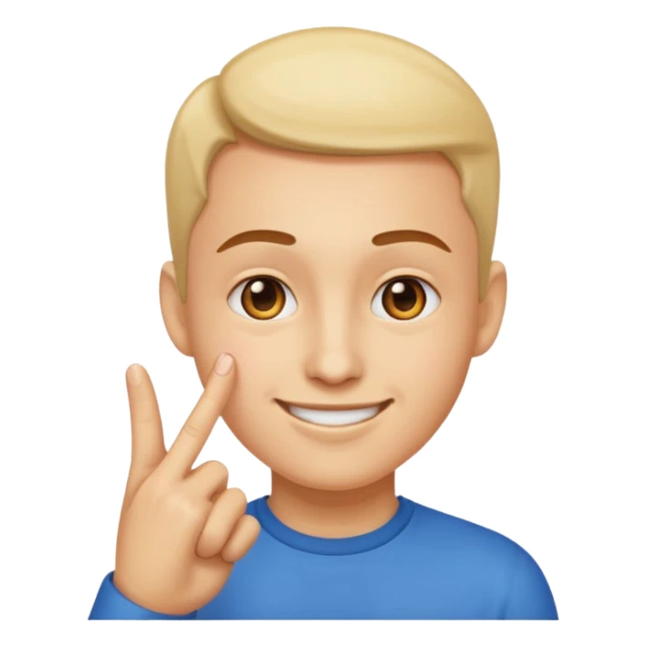 A classic emoji nose, no face, with a pointer finger touching the tip of it, combine these two 👆🏼👃🏼 sticker