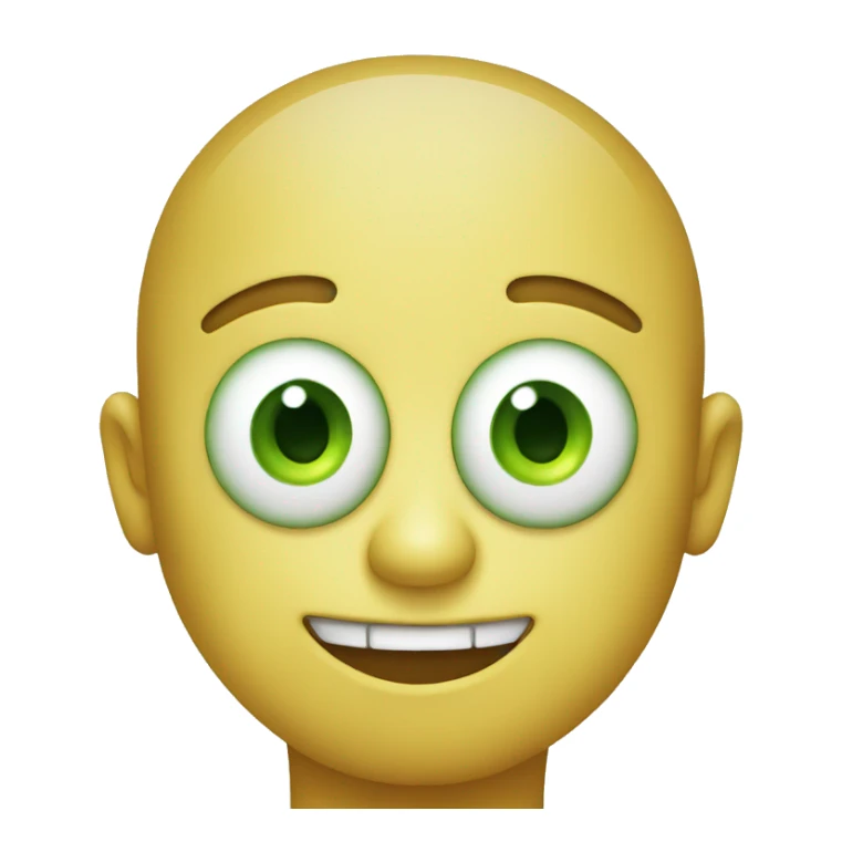 smiley with cucumber eyes sticker