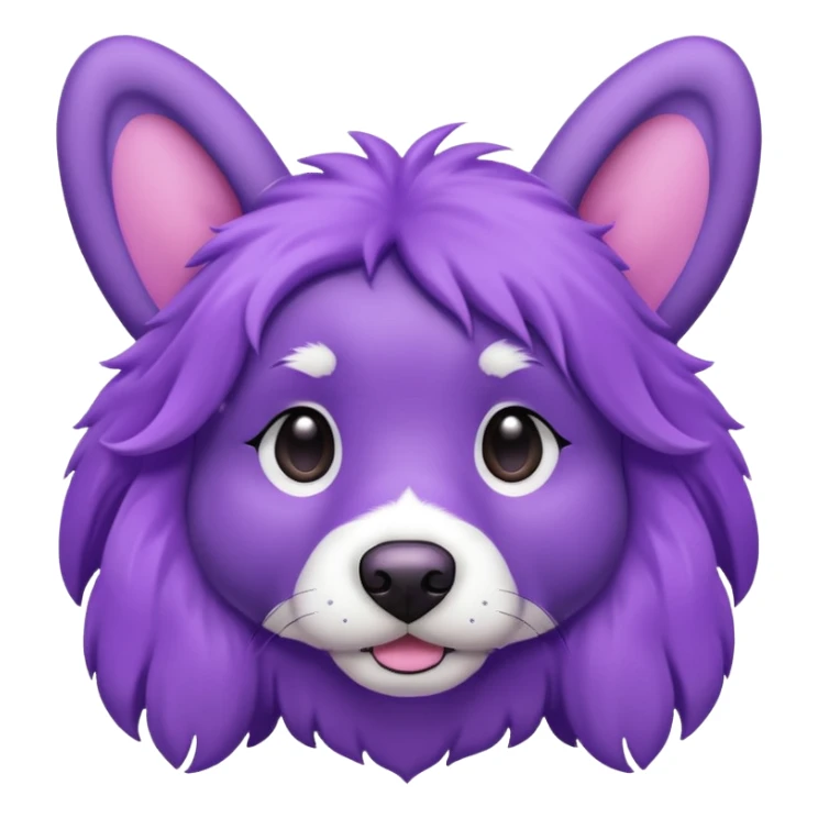 Purple dog sticker