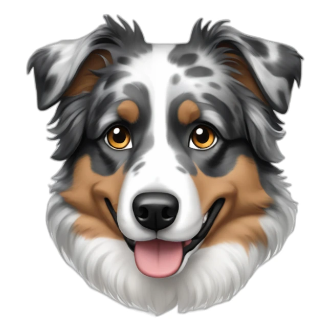 Grey black white Blue Merle Australian shepherd sticker