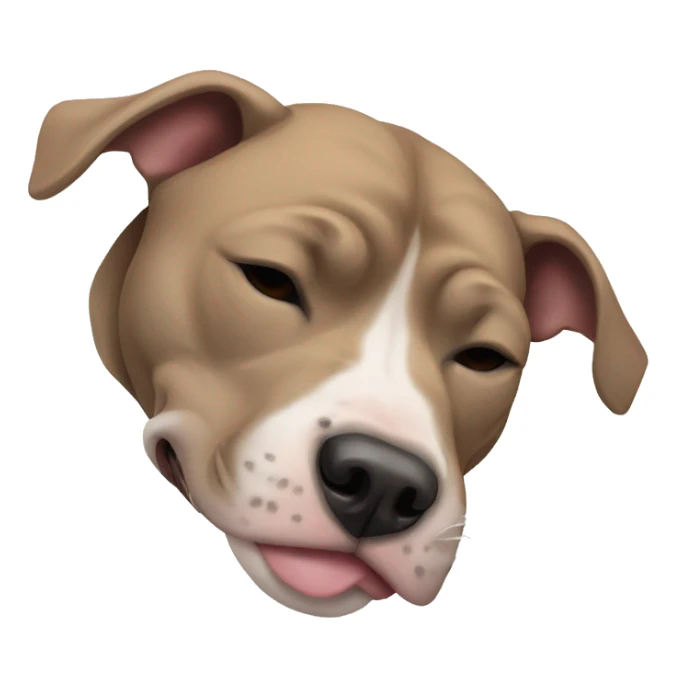 A pitbull terrier sleeping sticker