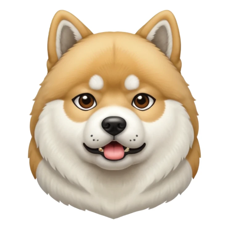 American Akita white sticker