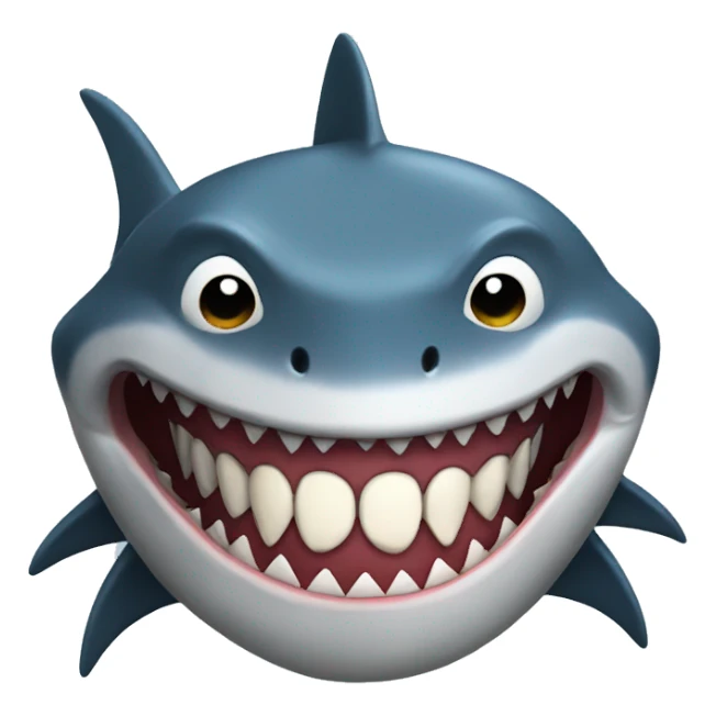 Shark with Batman mask sticker