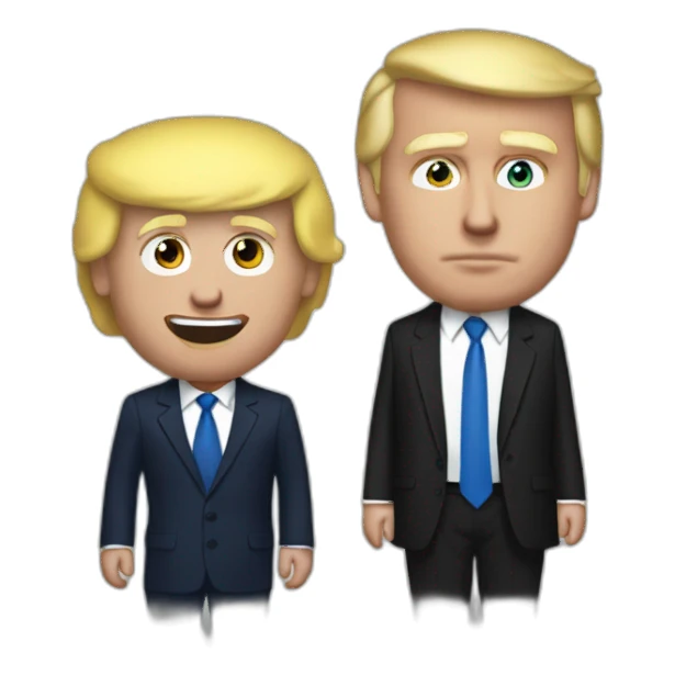 Macron and trump friends sticker