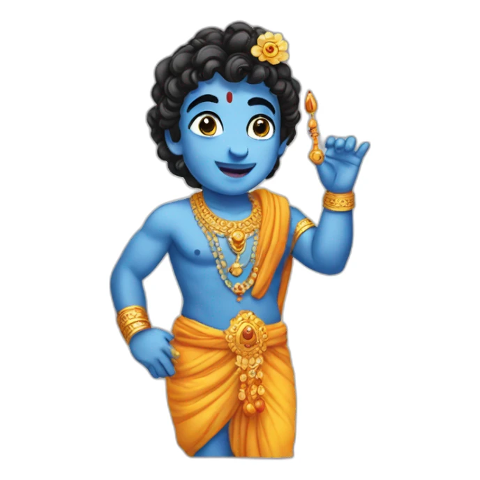 God Krishna little  sticker