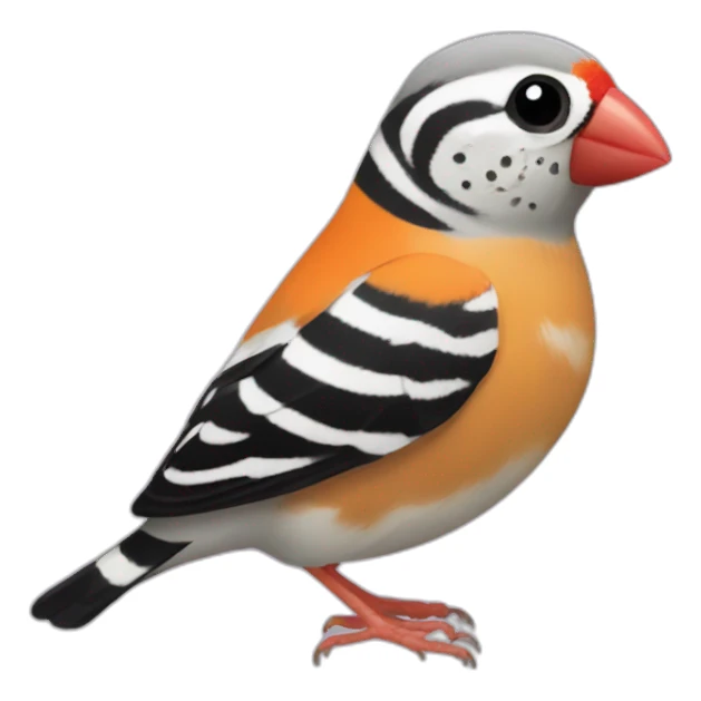 "Zebra finch" chestnuk sticker