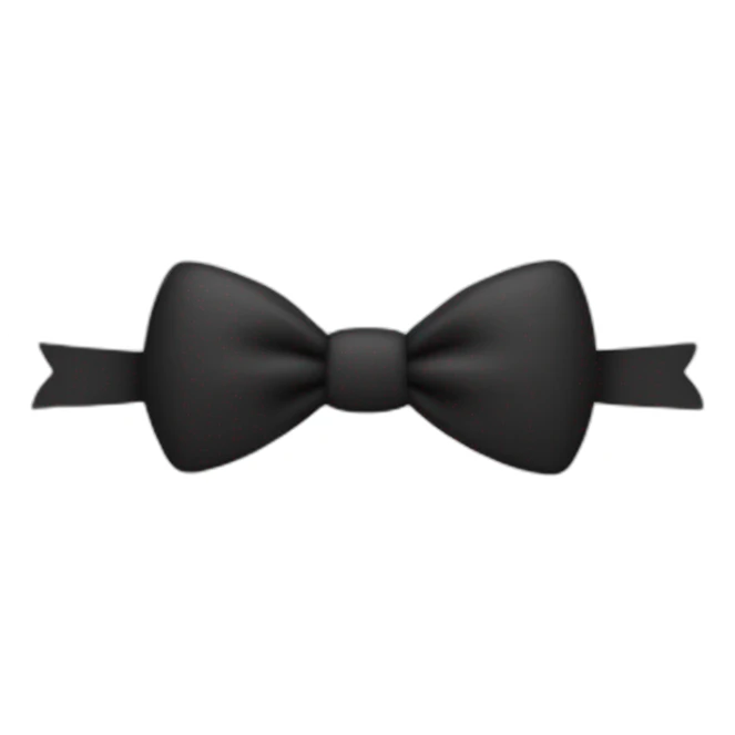 cinta negra con forma de lazo sticker