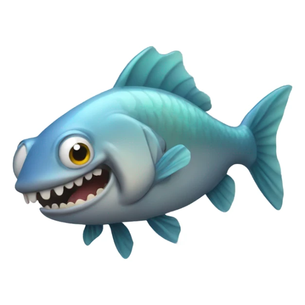 fish biting finger sticker