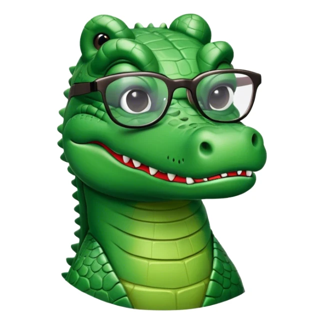 Crocodile wearing glasses balenciaga sticker