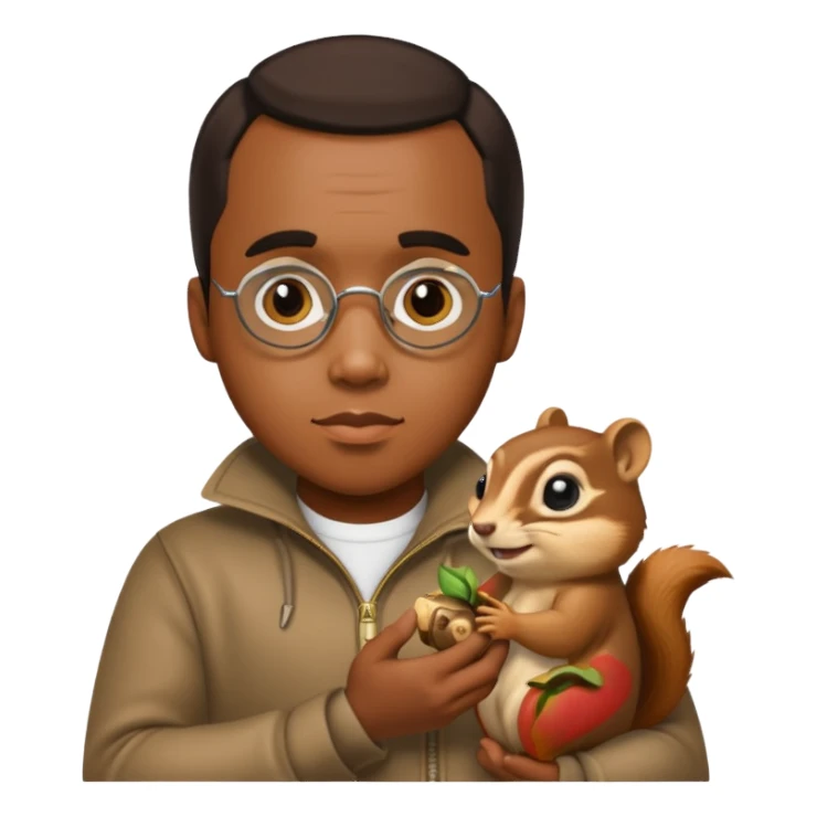 P Diddy hold a chipmunk sticker