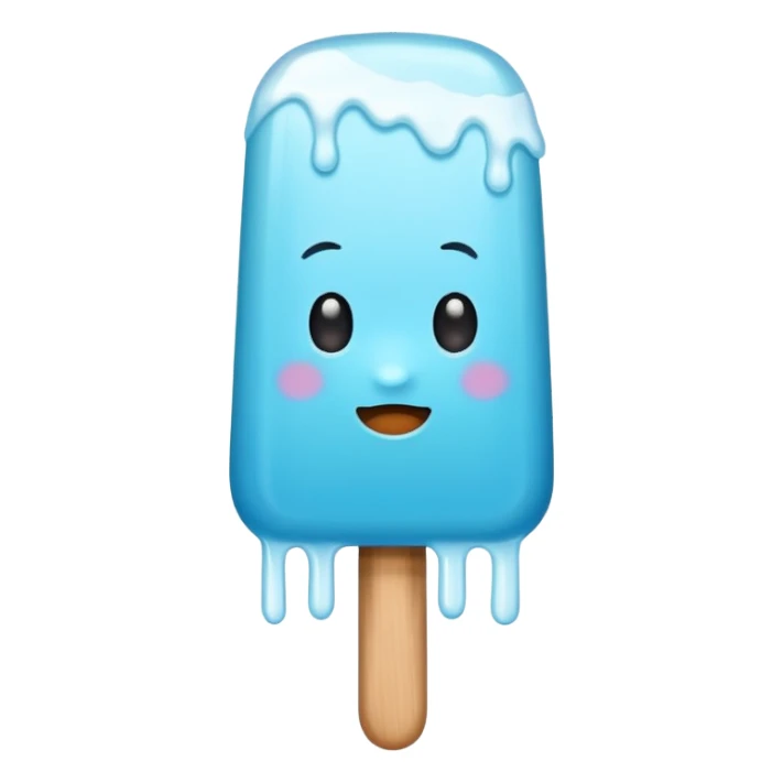 Cyan popsicle sticker