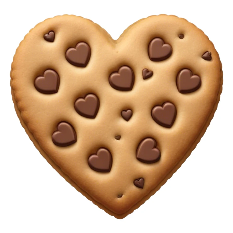 Cookie heart sticker