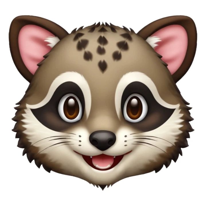 civet emoji with delicious face sticker