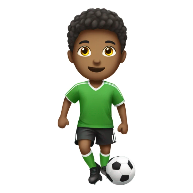 kid play soccer sticker