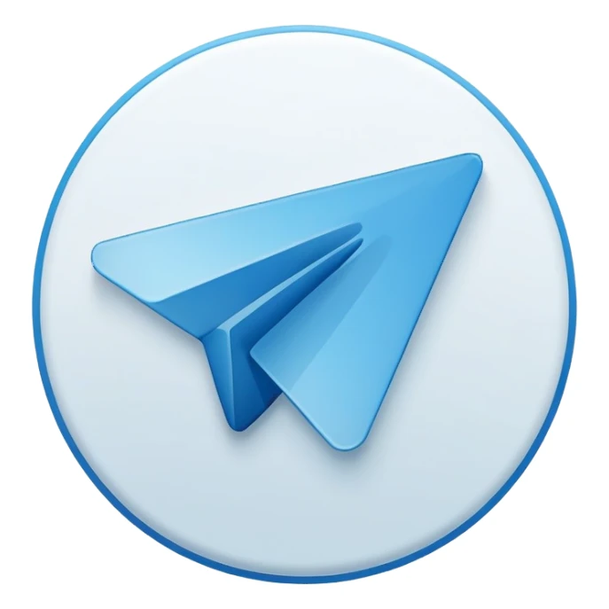 generate realistic detailed telegram app logo sticker
