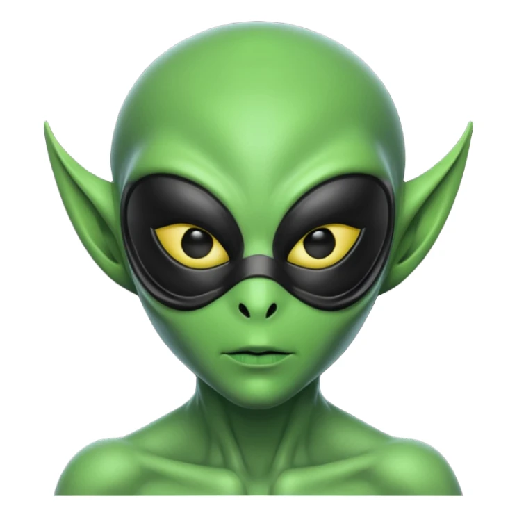 mask wearing alien sticker