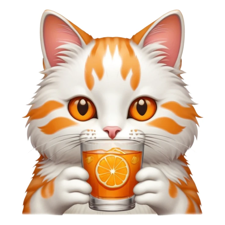 À cat drinking  sticker