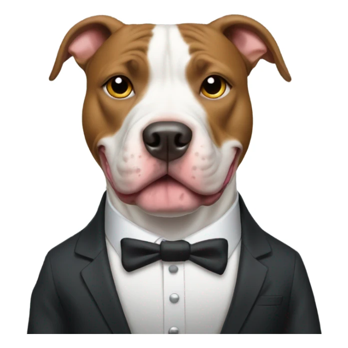 Pitbull dog in a suit sticker