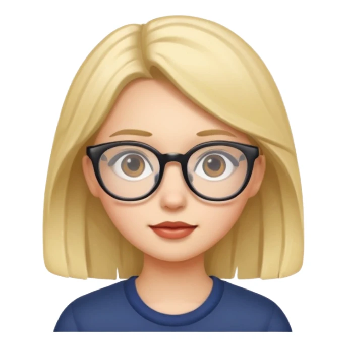 Niña con lentes  sticker