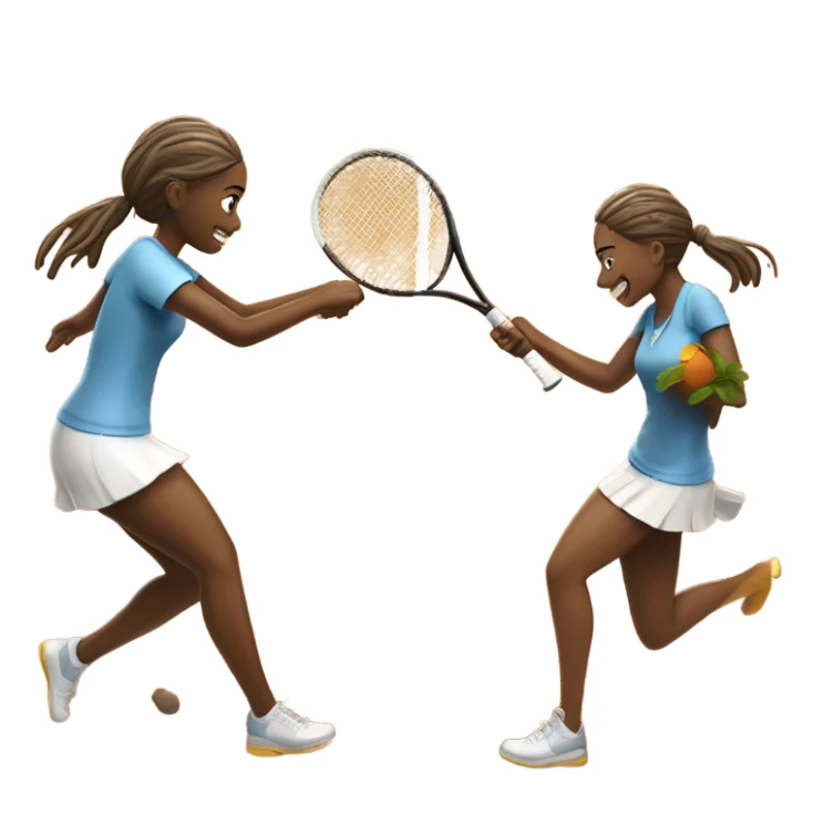 Playing tennis in the mud sticker