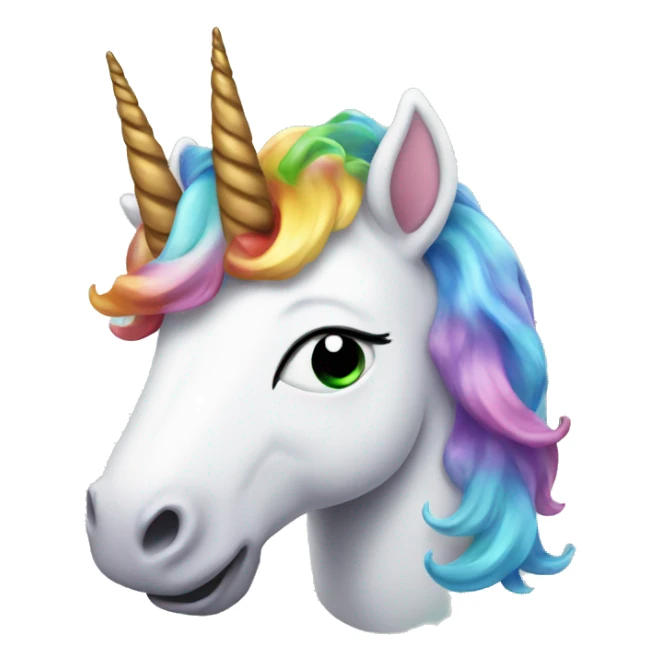 Unicorn with poop on head  sticker