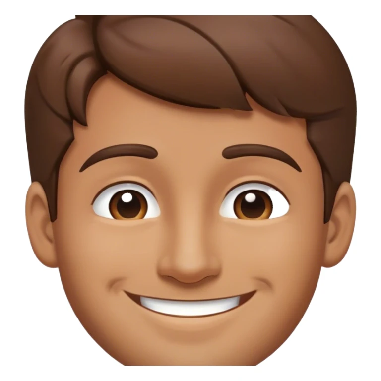  Man with brown hair smiling sticker