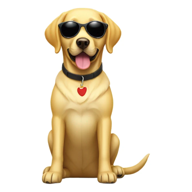 Yellow Labrador wearing sunglasses  sticker