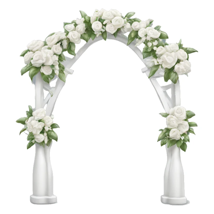 White wedding arch sticker