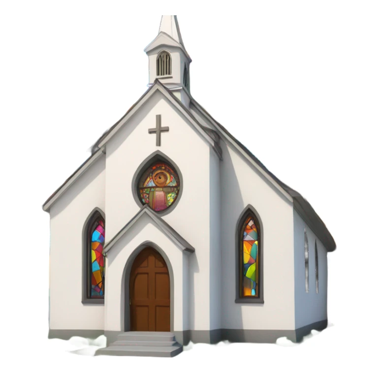 very colorful church sticker