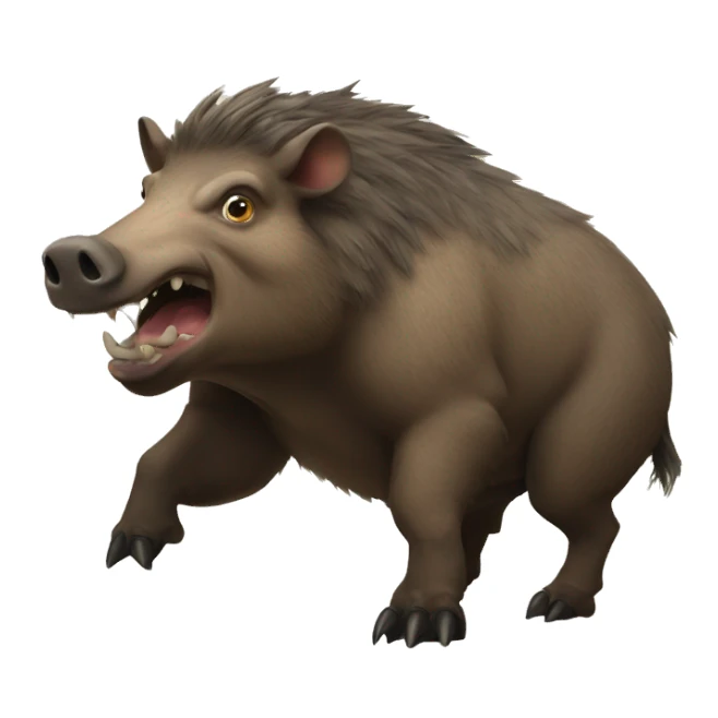 giant, terrifying, prehistoric boar sticker