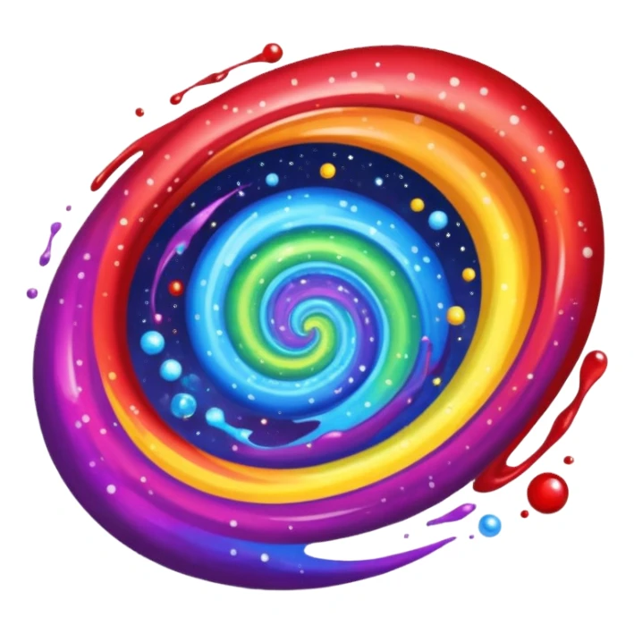 Rainbow galaxy starry blood sticker
