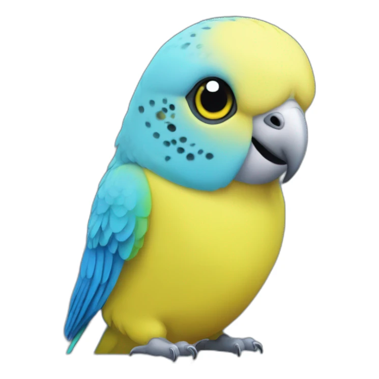 Blue and yellow budgie sticker