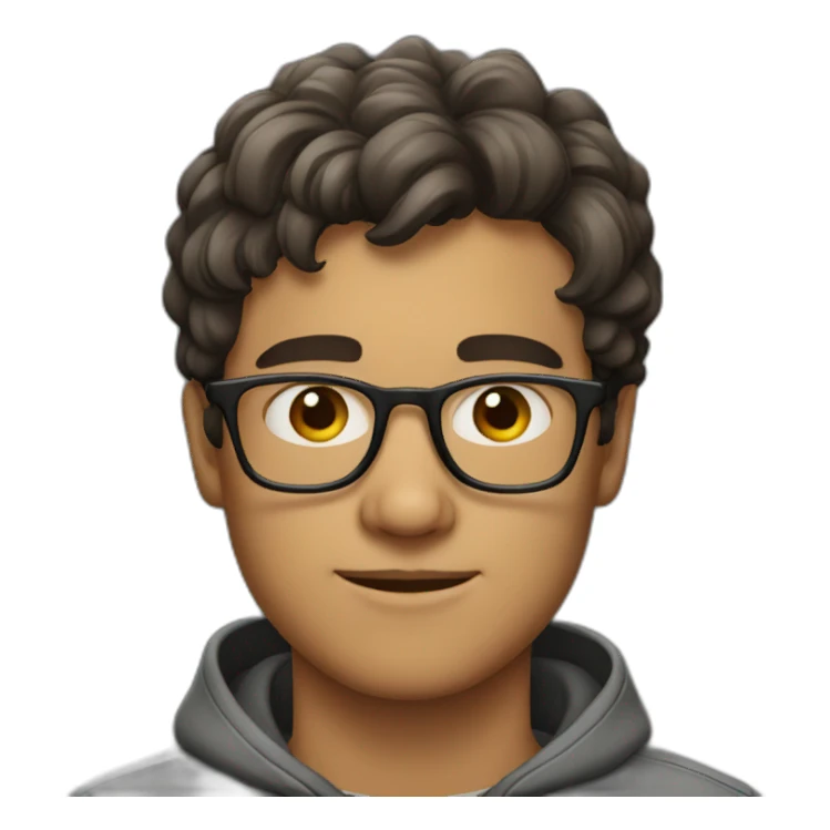 A young man Wearing glasses sticker