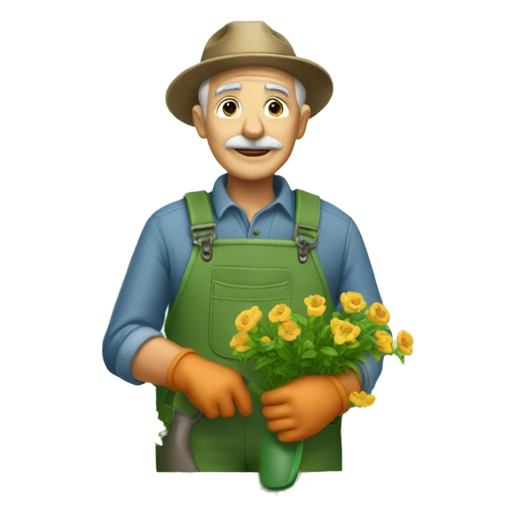 grandfather gardener sticker