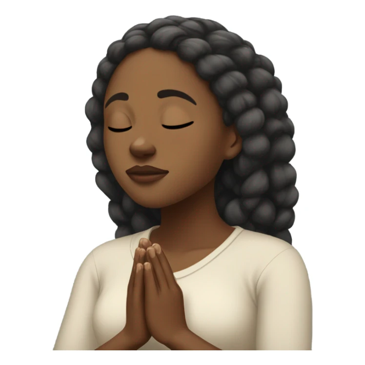 Black woman praying  sticker
