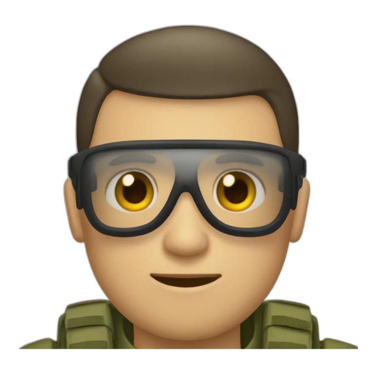 Soldado saludando militarmente sticker