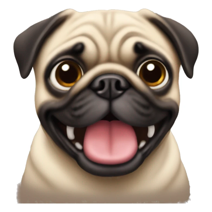 cute pug emoji sticker