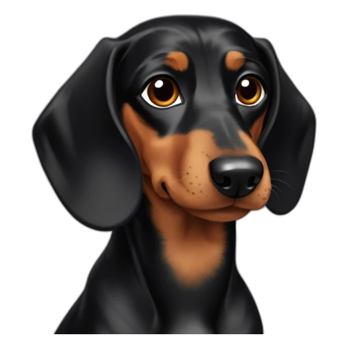black and tan dachshund sticker
