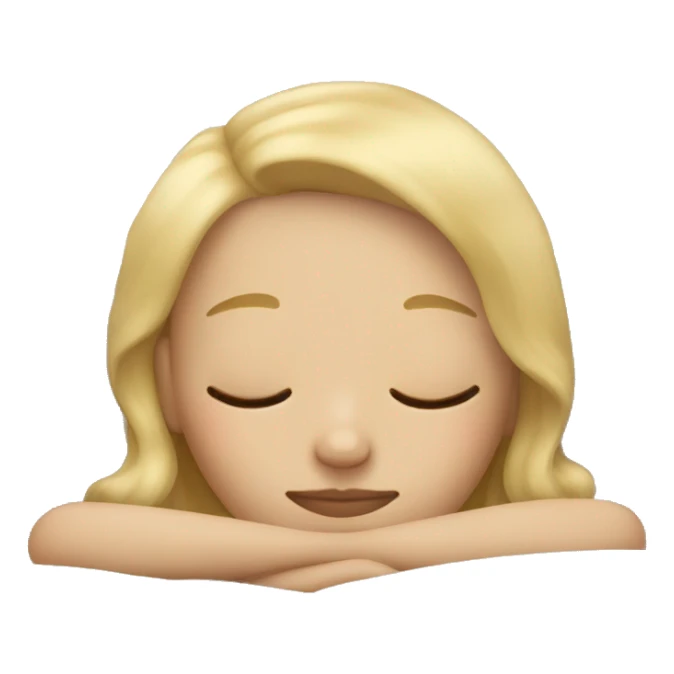 Blonde girl sleeping sticker
