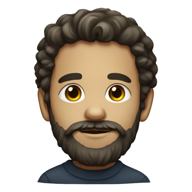 portrait of a bearded boy sticker