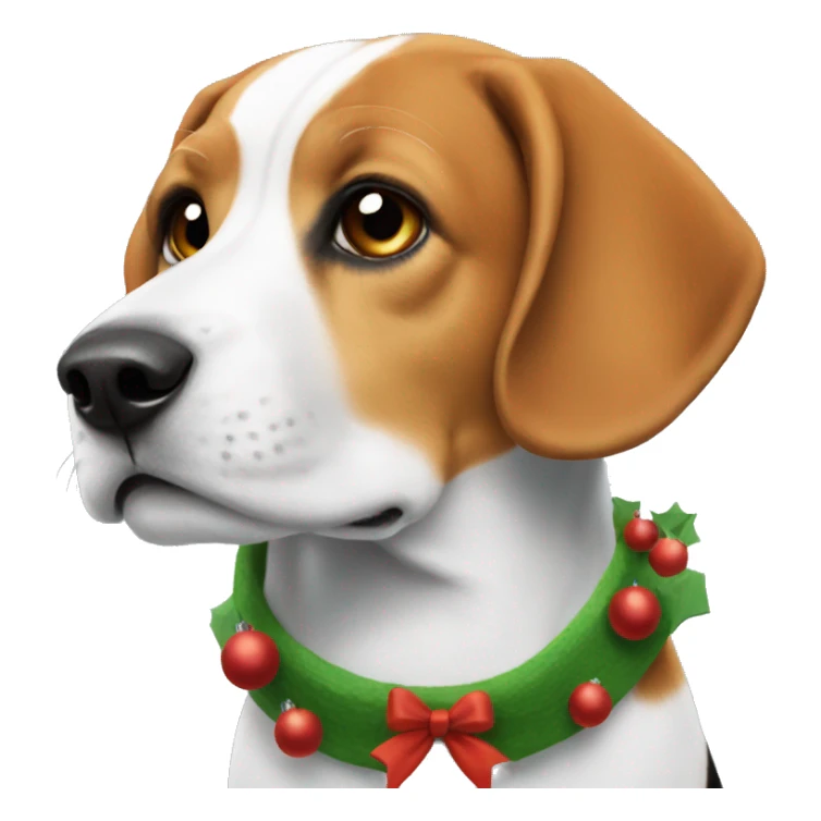 Beagle christmas sticker