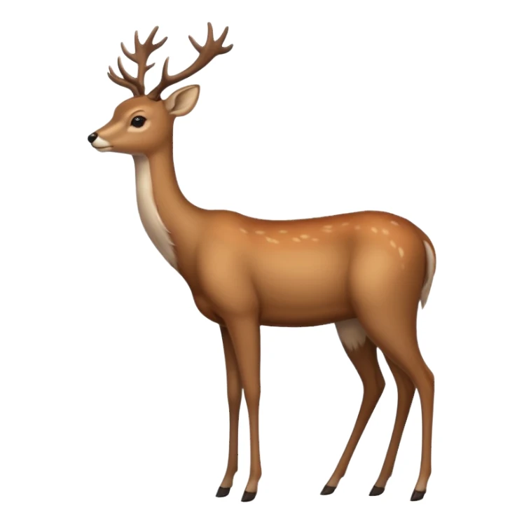 a deer standing on 2 legs sticker