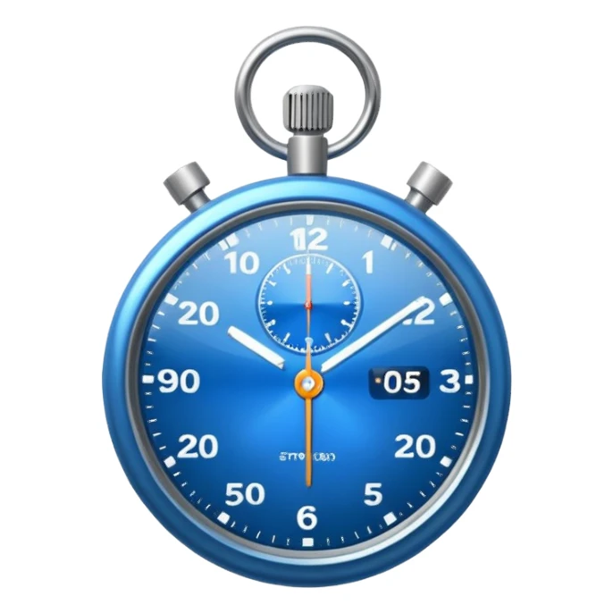 blue stopwatch  sticker